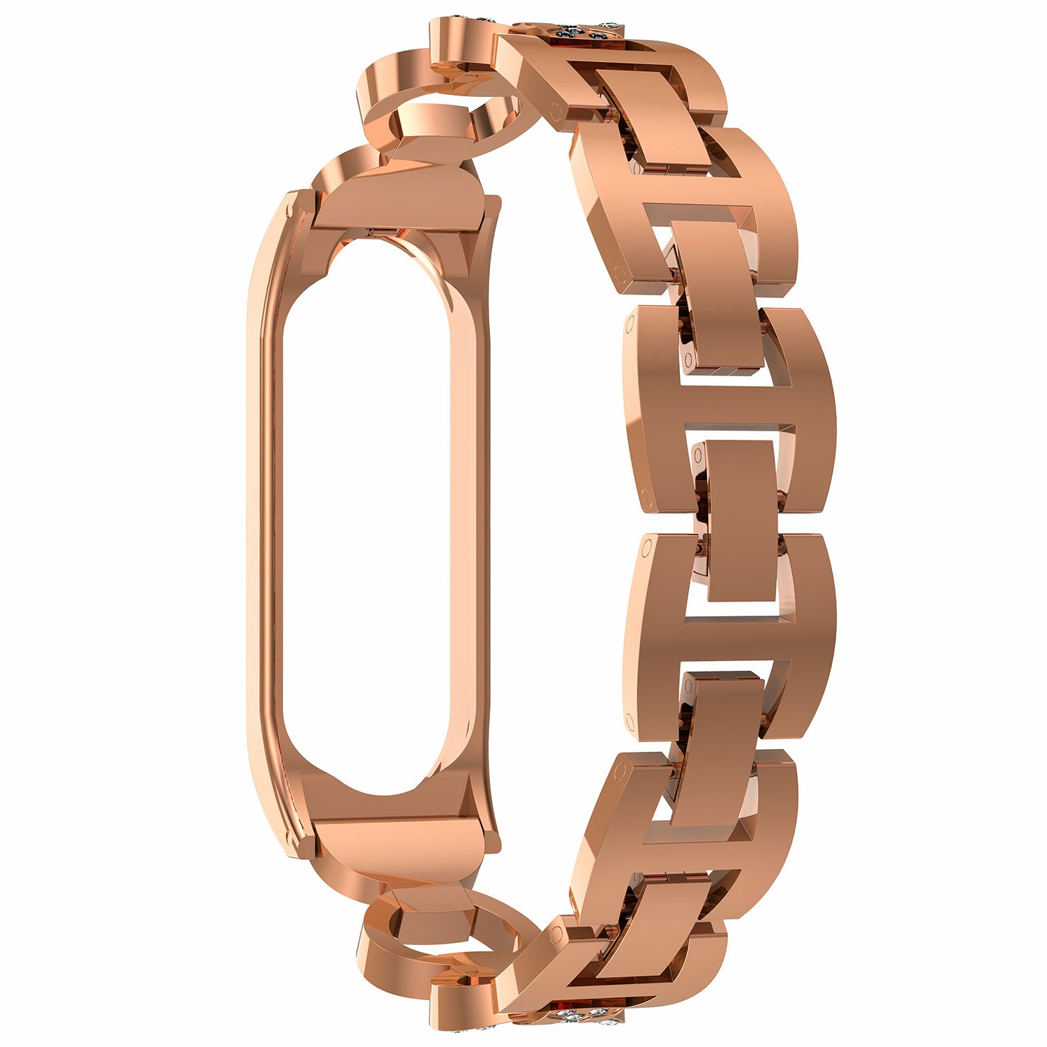 8-Shaped Design Bling Shiny Diamond Both Sides Jewelry Metal Strap for Xiaomi Mi Band 6 5 8-Shaped Design Bling Shiny Diamond Both Sides Jewelry Metal Strap for Xiaomi Mi Band 6 5